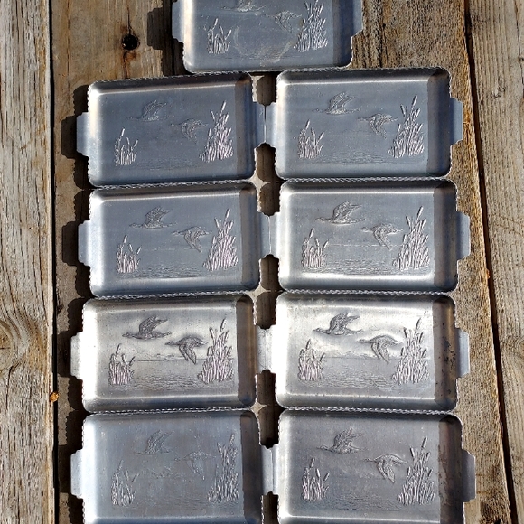 9 - Hors d’oeuvres little trays - stamped aluminum - bird - Picture 2 of 6